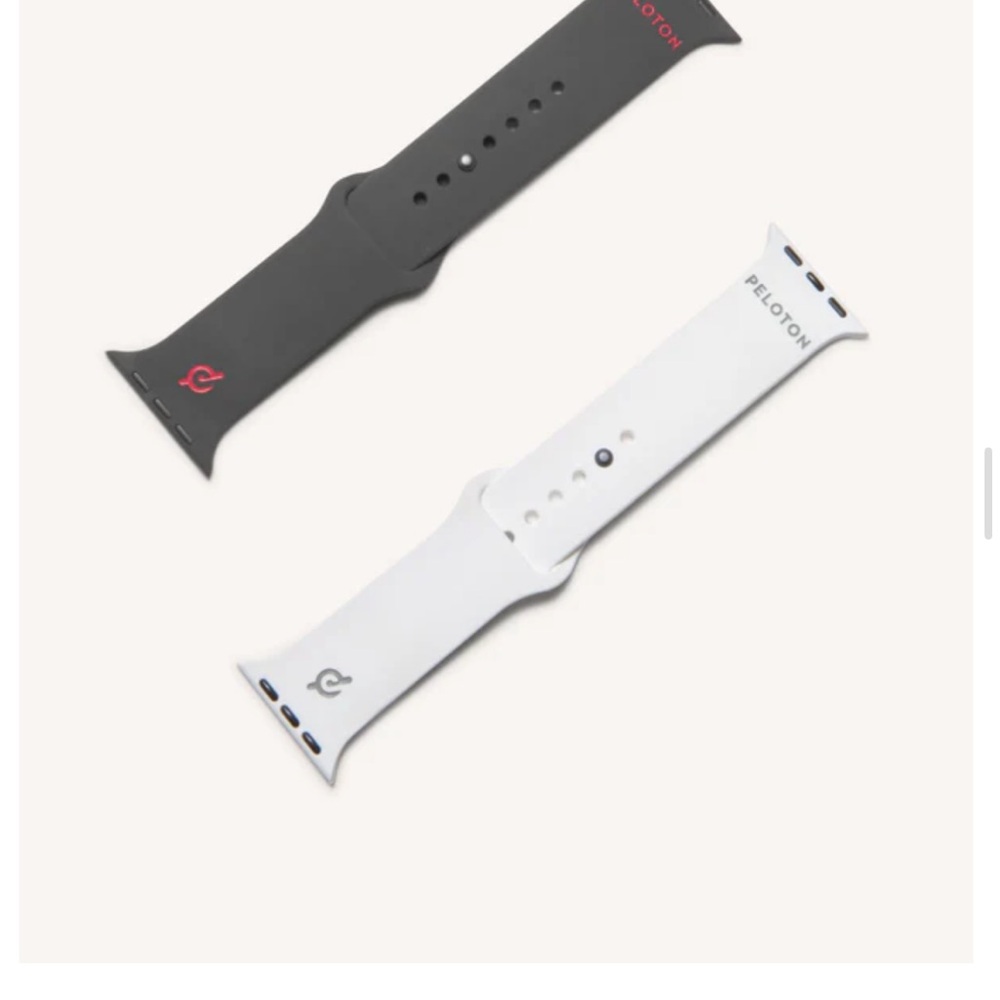Peloton Grey and Red Wristbands Sporty Silicone Design Size: 44MM